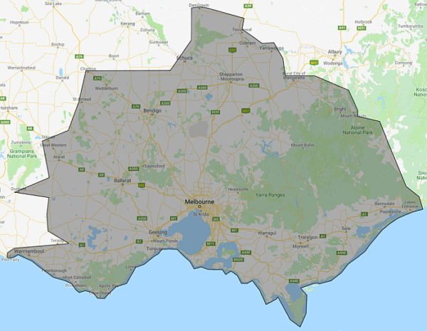 map of areas serviced