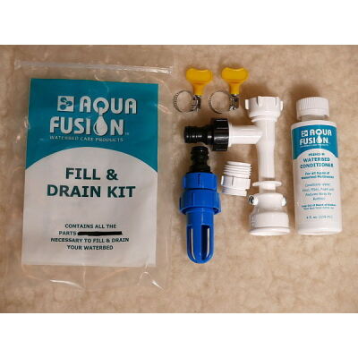 waterbed drain and fill kit with conditioner