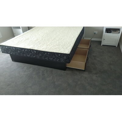 king waterbed with 4 drawer base